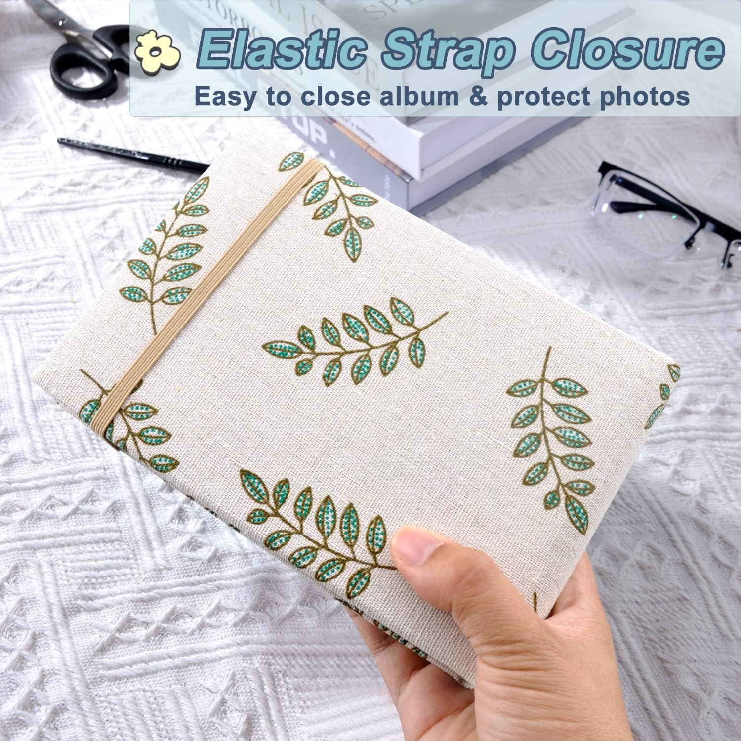 2PACK 4x6 Photo Album, 4x6 100 Pockets Linen Cover Photobook Small Capacity Pictures Book Easy to Classify and Portable for Wedding Family Baby Vacation (Khaki) - Image 5