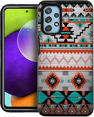 CasesOnDeck Dual Layer Case Compatible with [Samsung Galaxy A32 5G / A32] [Brushed Armor] Slim Fitted Shockproof Shell Case (Western Pattern)
