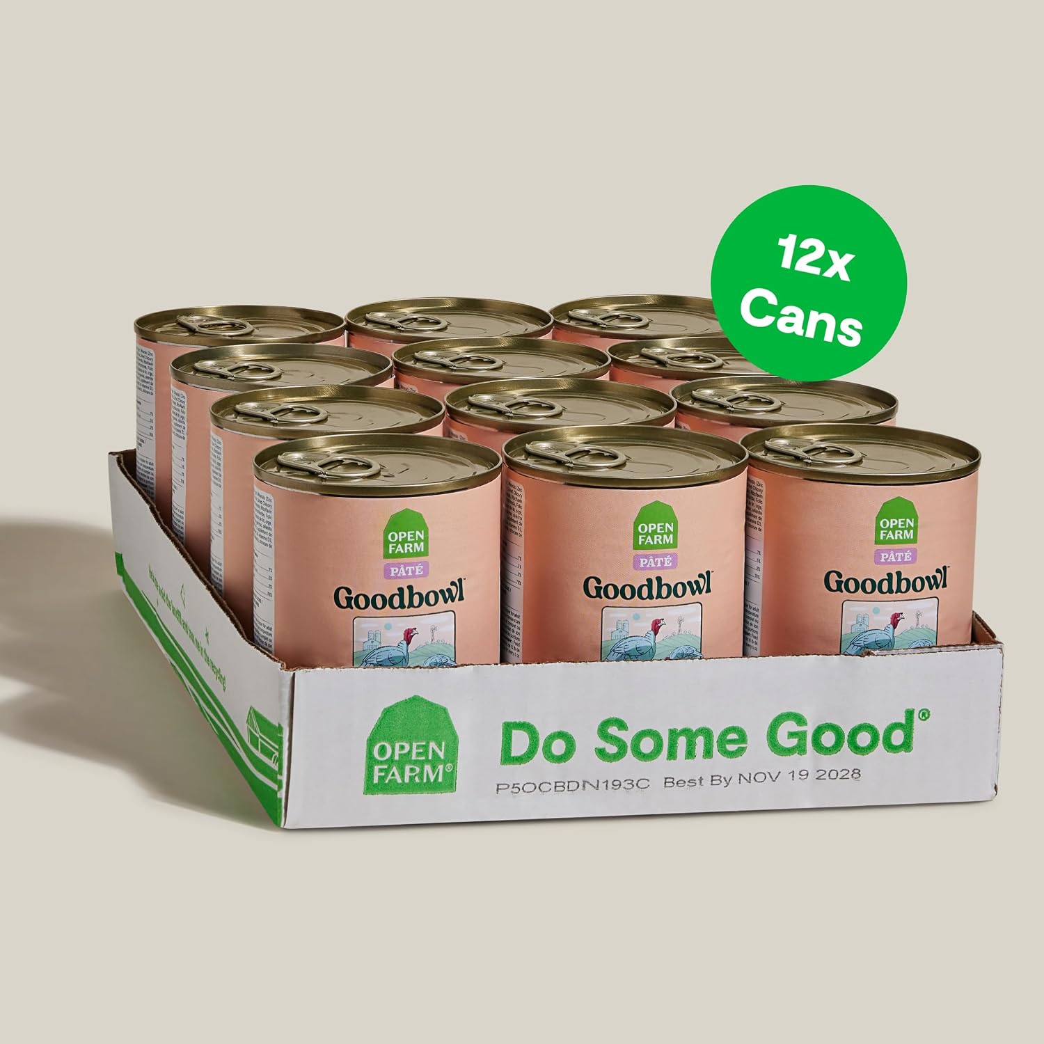 Open Farm, Goodbowl Wet Dog Food, Homestead Turkey Recipe with Wholesome Grains, 12.5oz Cans (Case of 12)