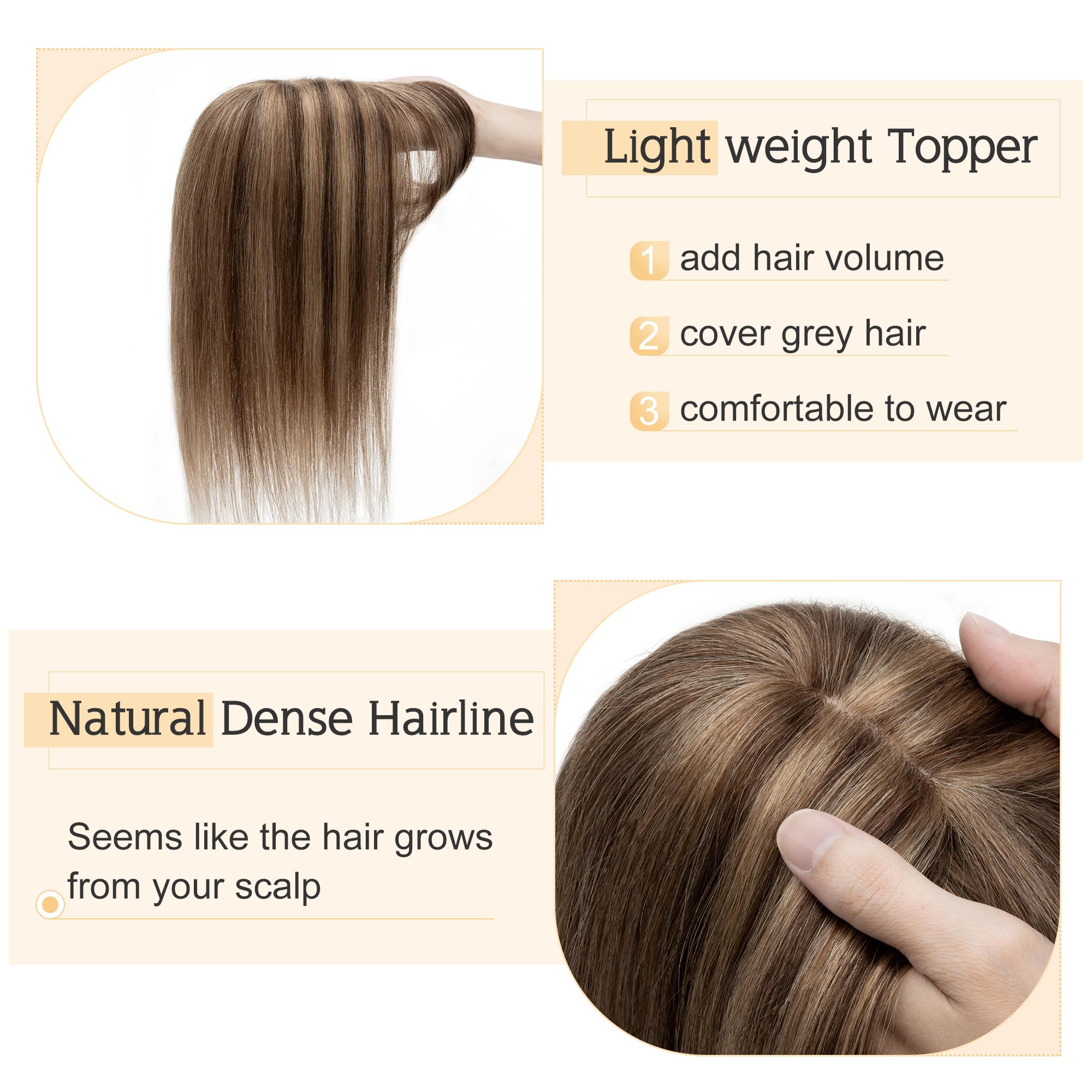 Amazon.com : SEGO Hair Toppers for Women Real Human Hair 