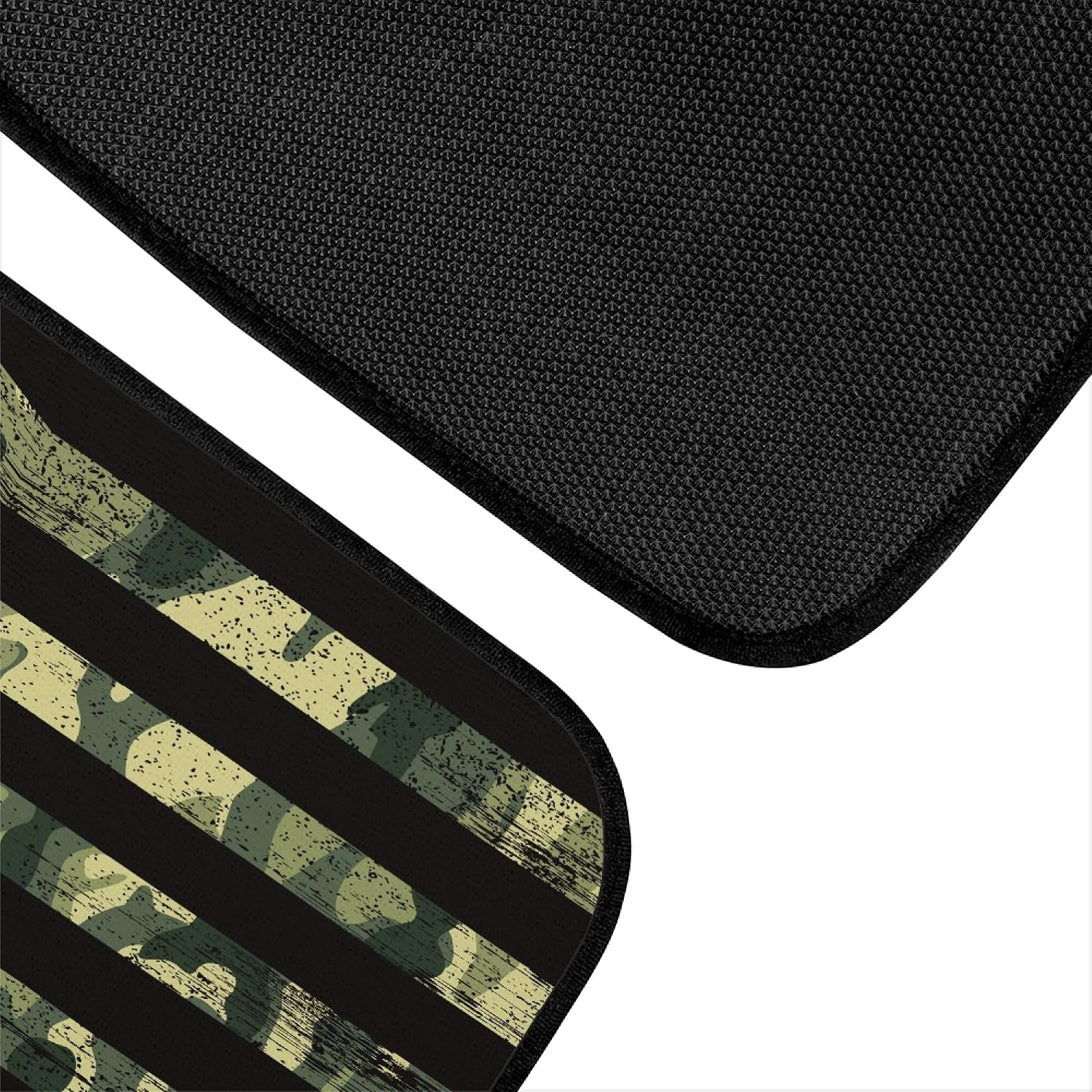 Camo Flag Car Floor Mats Carpet Set of 4 American Flag with Camouflage Grunge Style Floor Mats for Cars Universal Vehicle Front Rear Rugs Military Background Car Decor Accessories for Trucks image 5