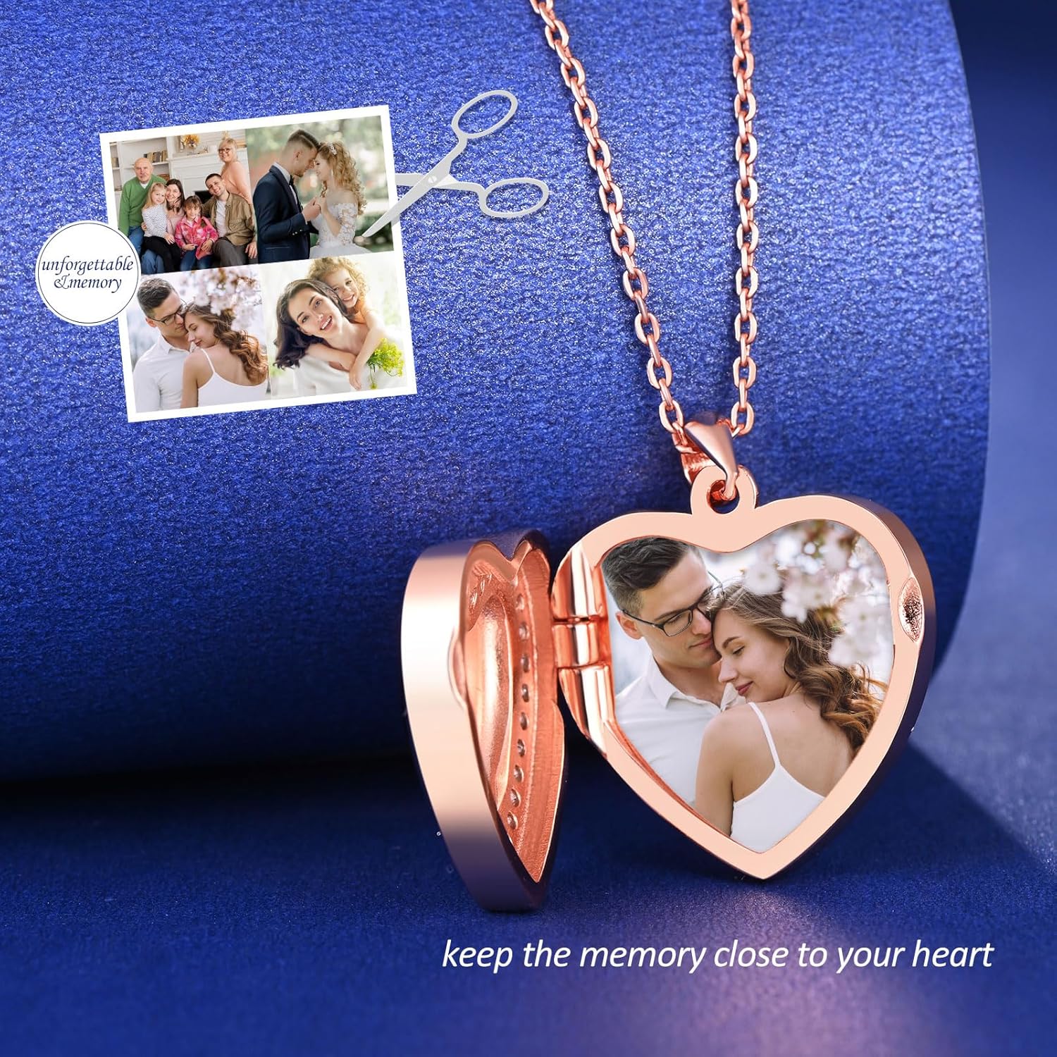 Collar Rosa Eterna Collar Con Rosa Eterna Y Corazón De Plata 925 - Colgante Con Rosa Conservada Roja, Cadena De 18 Pulgadas - Regalo Para Ella En Navidad, San Valentín O Cumpleaños
