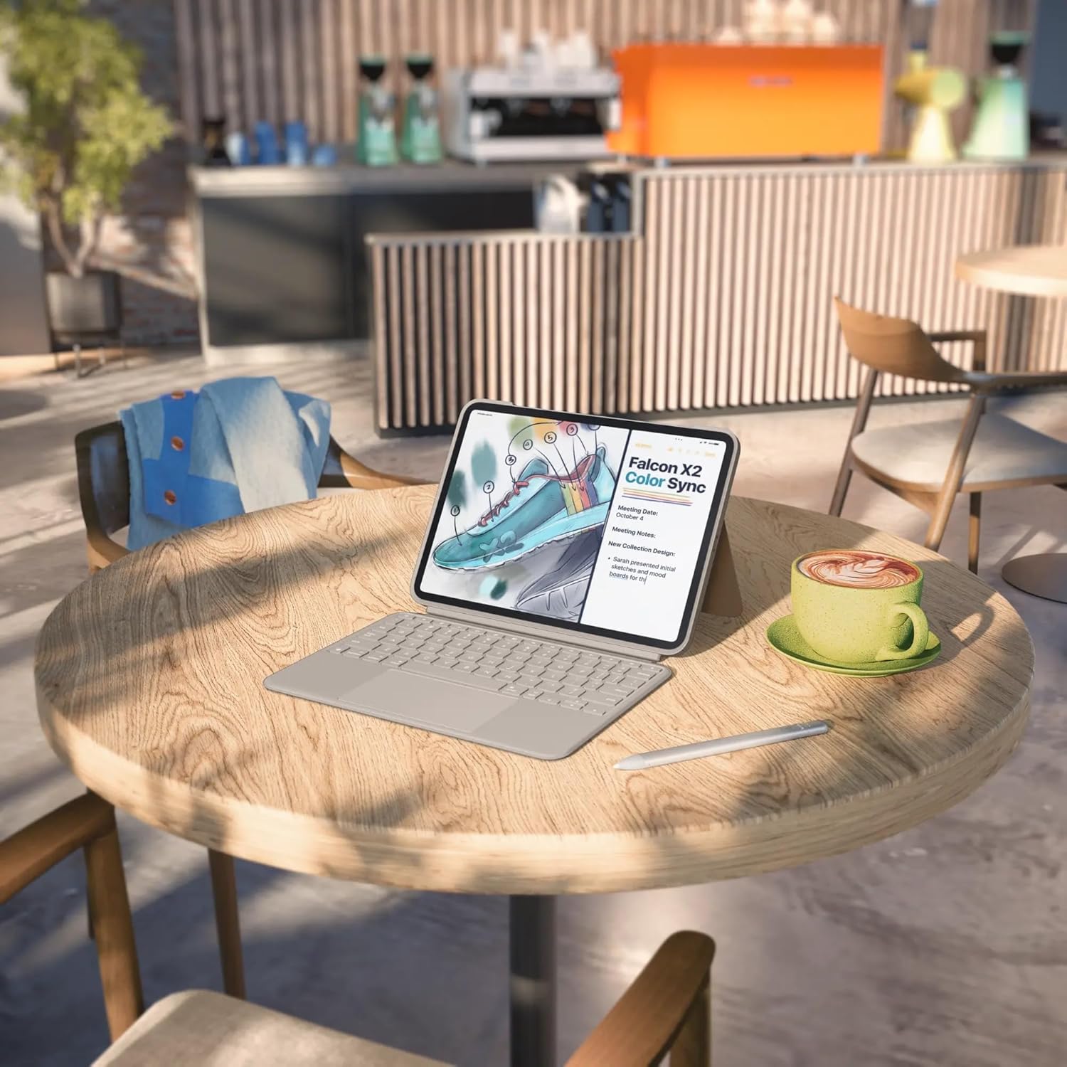 Logitech Combo Touch for iPad Pro 13-inch (Latest Model)(M4 chip) Keyboard Case, Detachable Keyboard, Trackpad, Sand