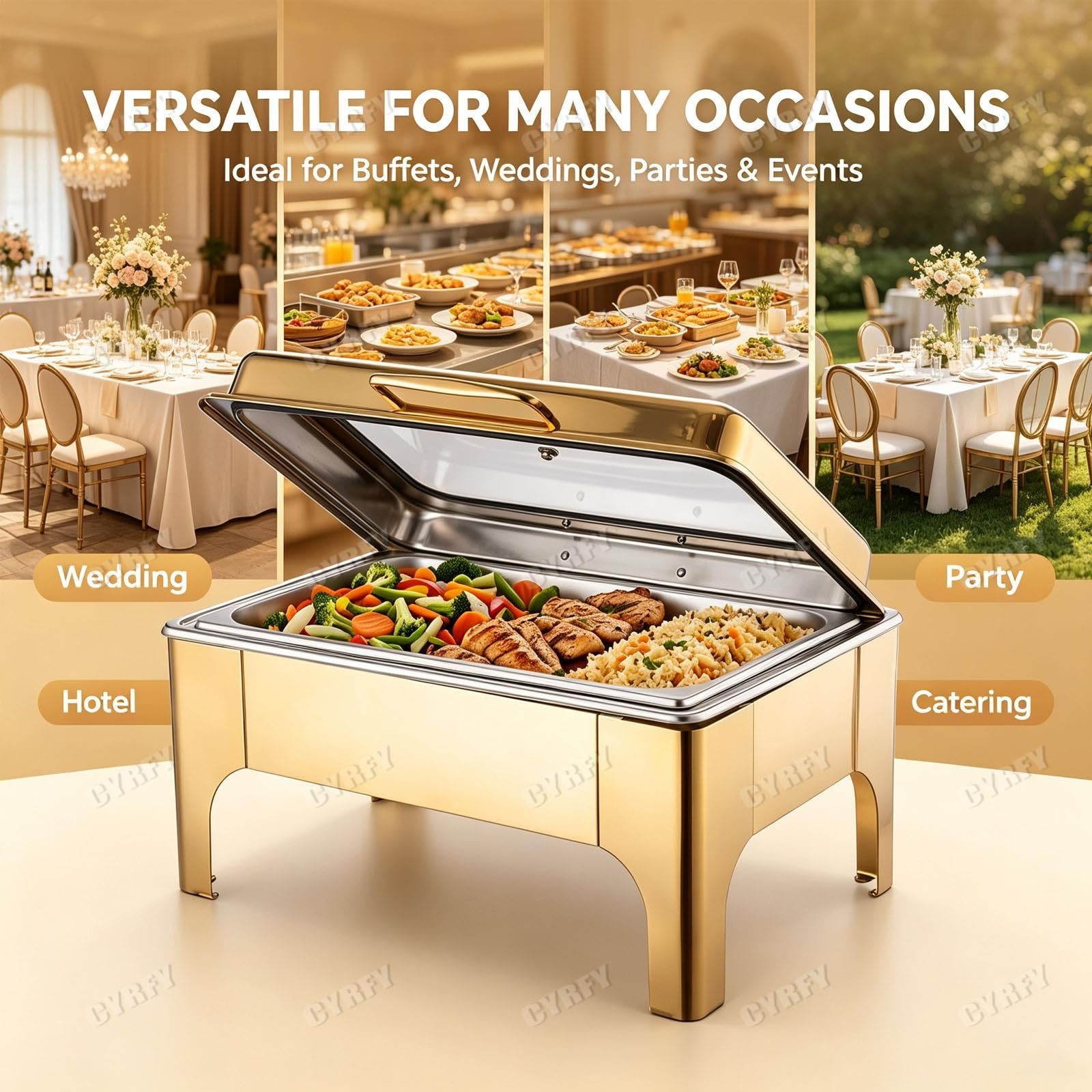 Scaldavivande 9QT, Set Completo Di Scaldavivande In Acciaio Inossidabile