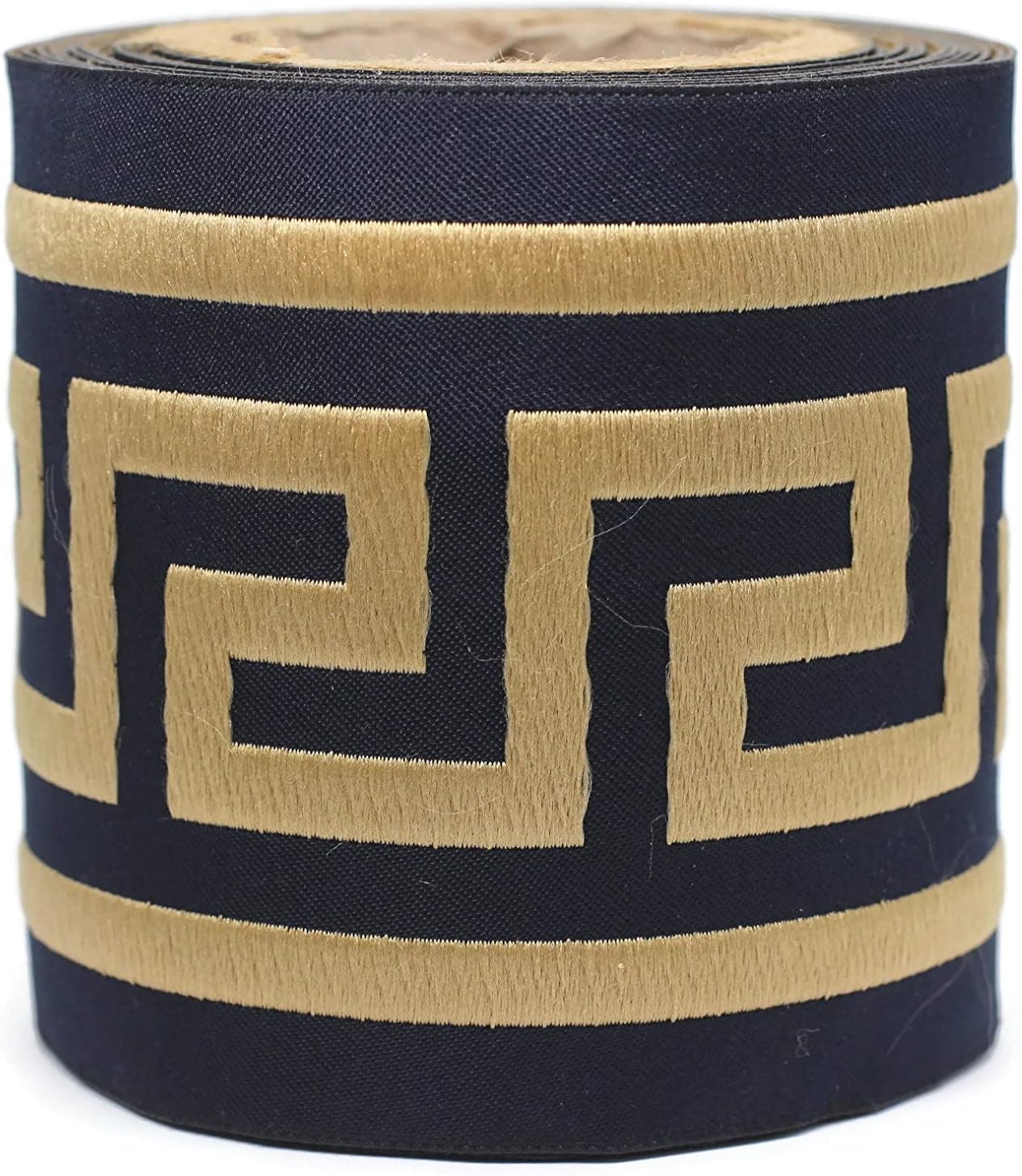 3.8 Yards Spool 3.9" Greek Key Drapery Trim Jacquard Ribbon for Your Drapes Curtains Drapery Banding Trim Tape V7 197