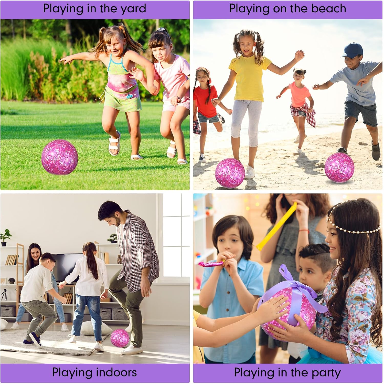 Deekin 2 Pcs Soccer Ball with Pump Size 2 Size 3 Indoor Outdoor Soccer Ball for Kids Teen Adults Indoor Outdoor Sport Gift for Training