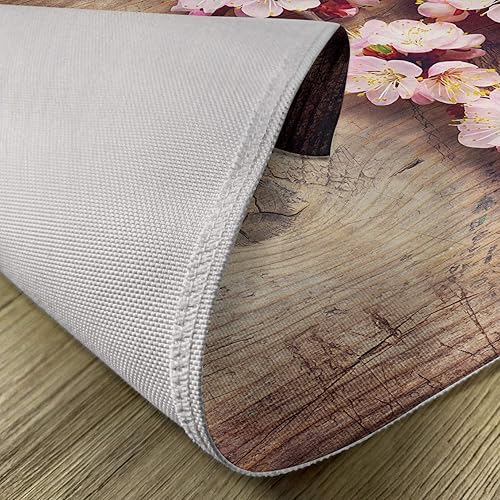 Miniatura 444 de Ambesonne Juego de 4 manteles individuales amarillos y azules, diseño de flores de primavera, flores vibrantes, manteles individuales de tela Azul