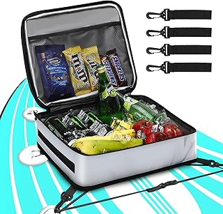 Paddle Board Kühltasche, wasserdichte Surf Sup Deck Kühltasche, isoliert, auslaufsicher, 10 Dosen, Sup Paddle Board Zubehörtasche für Stand Up Paddleboard und Kajak