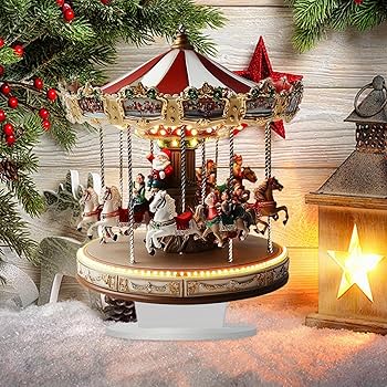 Amazon.co.jp: クリスマスメリーゴーランド装飾,クリスマス