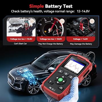 iCarsoft VAWS V1.0 OBD2 Scanner Full Systems Diagnostic Tool for VW/Audi/Skoda, Vehicle Code Reader with Oil Reset/SAS Reset, Automotive OBD II Scanner Fault Diagnosis with Live Data Battery Test