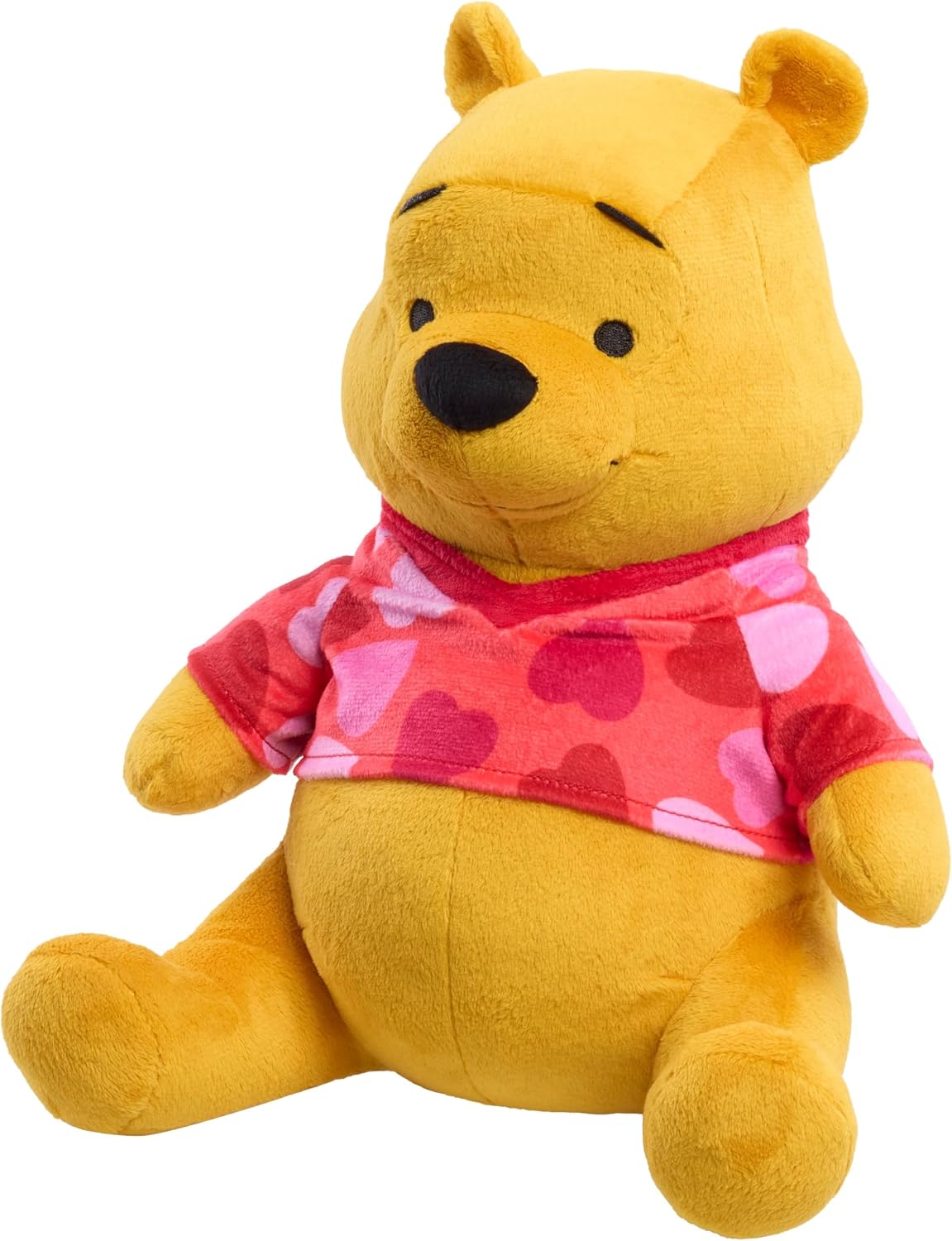 Winnie The Pooh Valentine's Large 11.5-inch Plush Winnie The Pooh Stuffed Animal, Soft & Huggable, Stuffed Toy for Fans & Collectors by Just Play, Kids Toys for Ages 2 Up by Just Play