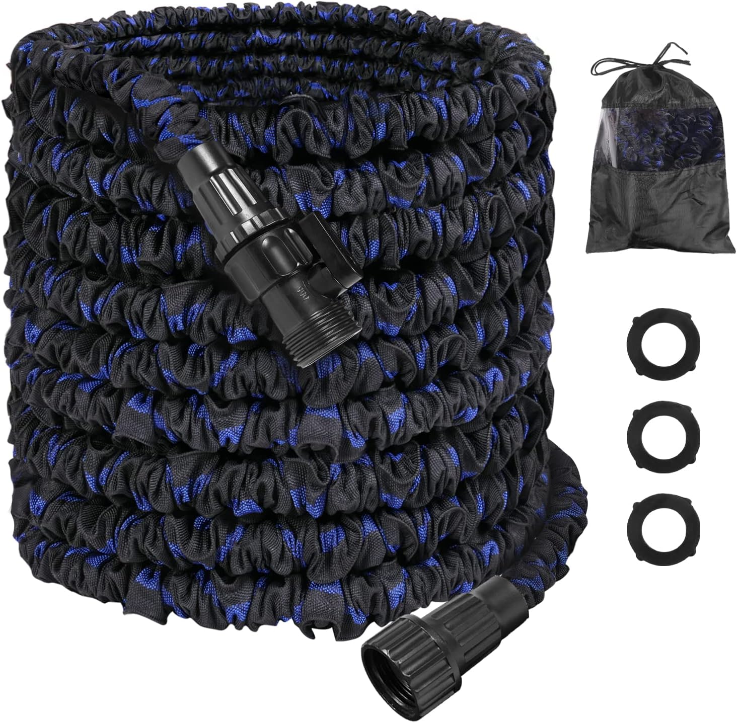 Xintop Garden Hose 100FT - Expandable Water Hose Flexible Lightweight Hose w/ Durable 4-Layers Latex, Extra Strength Fabric Water Hose Fits All US Standard Nozzle