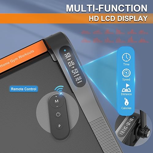 Miniatura 3 de Smallest Under Desk Treadmill with Incline, Small Spaces Walking Pad Foldable, Home Office Mini & Compact Treadmill with Handles Easy Folding