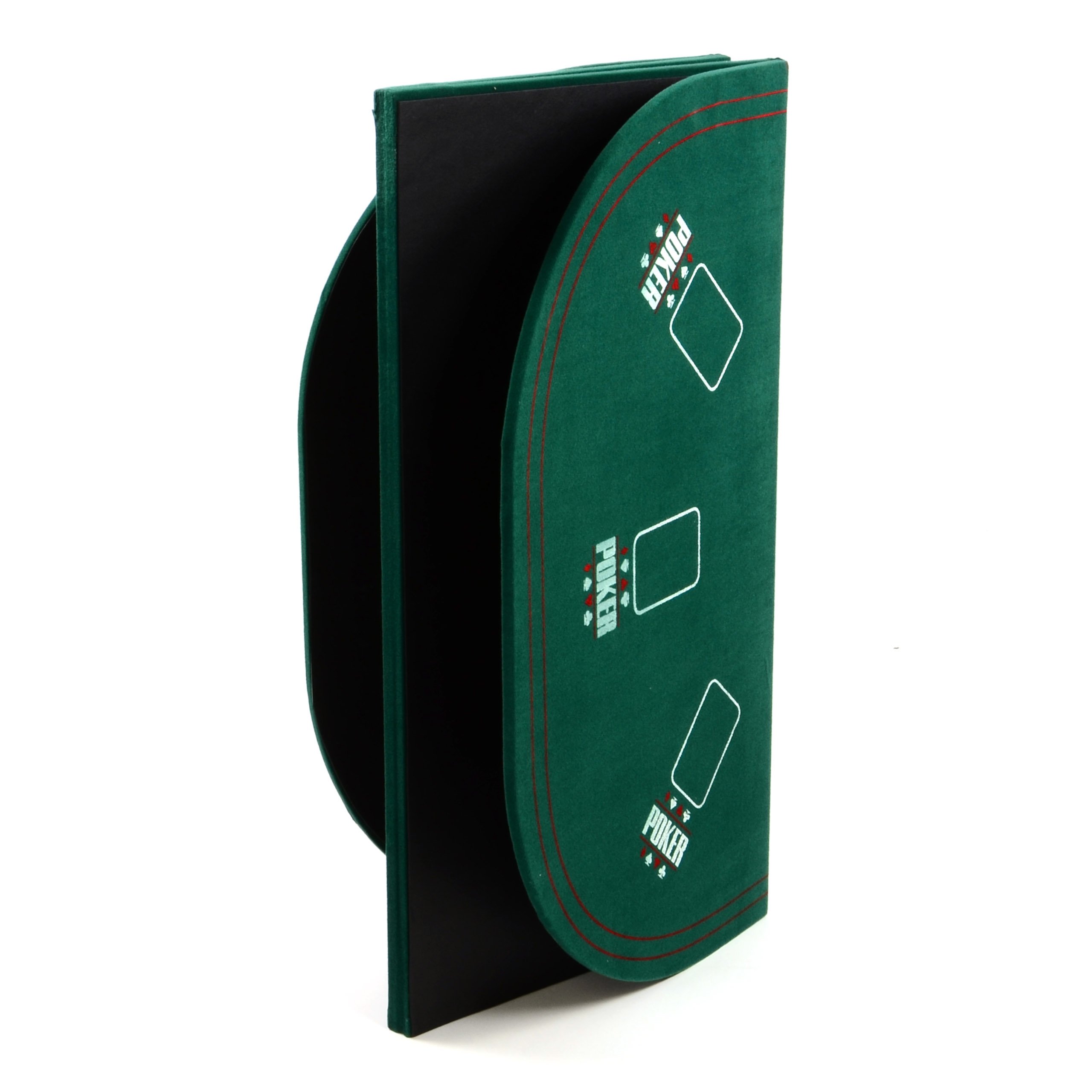 Nexos Trading Faltbare Tischauflage Casino Pokertisch Pokerauflage Holzverstärkt klappbar 160 x 80 cm bis zu 9 Spieler grüner Filzbezug