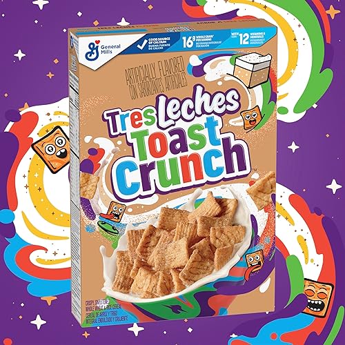 Miniatura 4 de Tres Leches Toast Crunch - Cereal de desayuno crujiente, cereal de canela con sabor a tres leches, 12 onzas