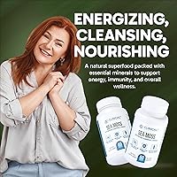 Vista 2 de Clinical Effects Sea Moss - Cápsulas orgánicas de musgo marino irlandés con vejiga, raíz de bardana y bioperina para tiroides, salud cardíaca