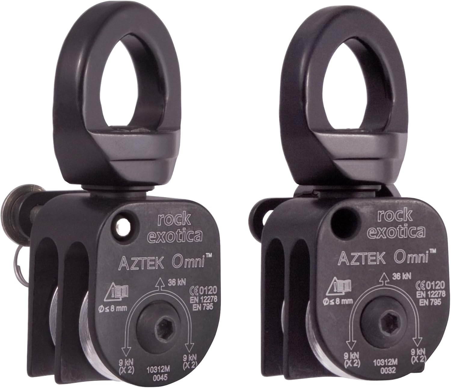 Rock Exotica Aztek Pulley Set (2 Pulleys, 1 Pin, 1 Cover
