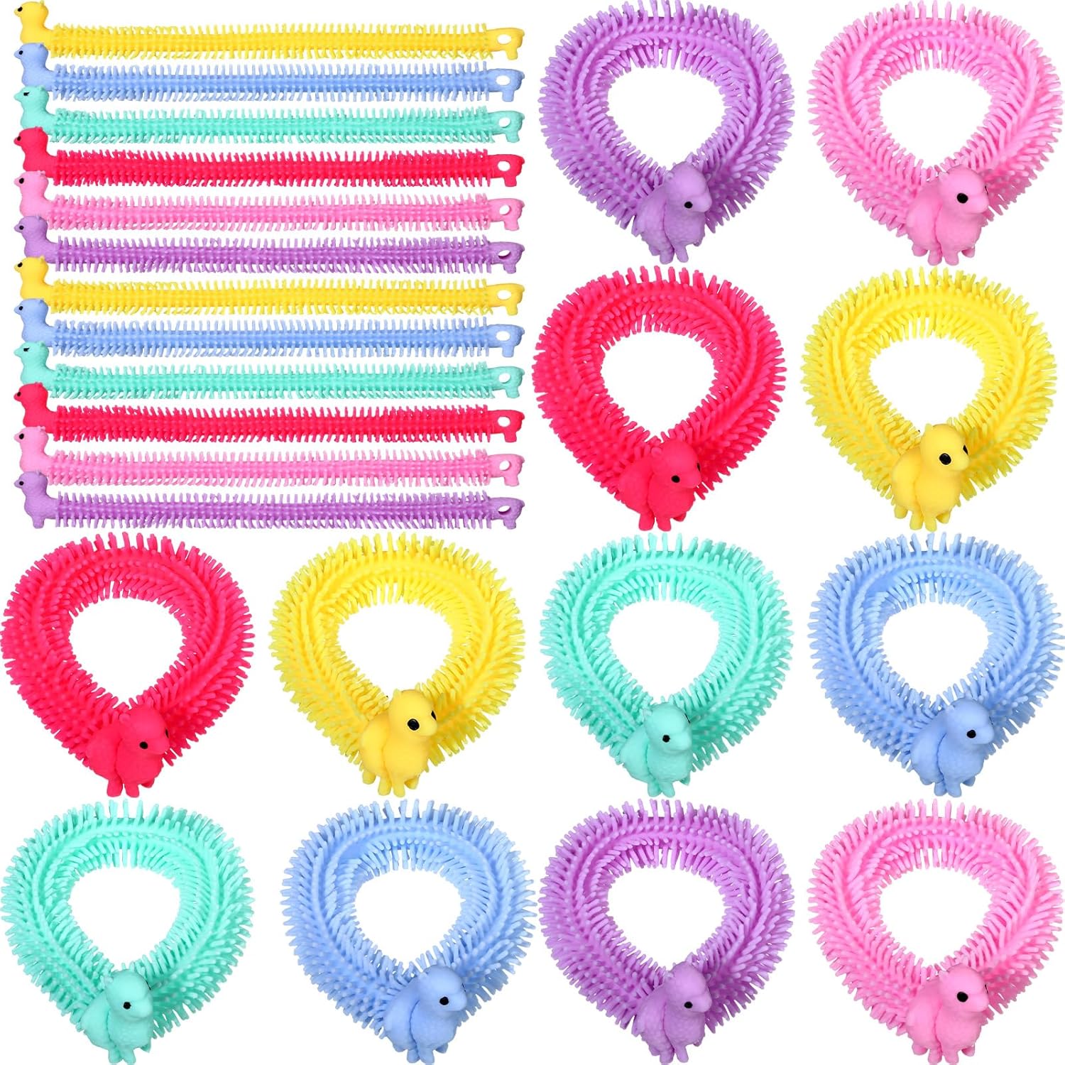 Amazon.com: 100 Pcs Stretchy String Fidget Toys Sensory Stretchy ...