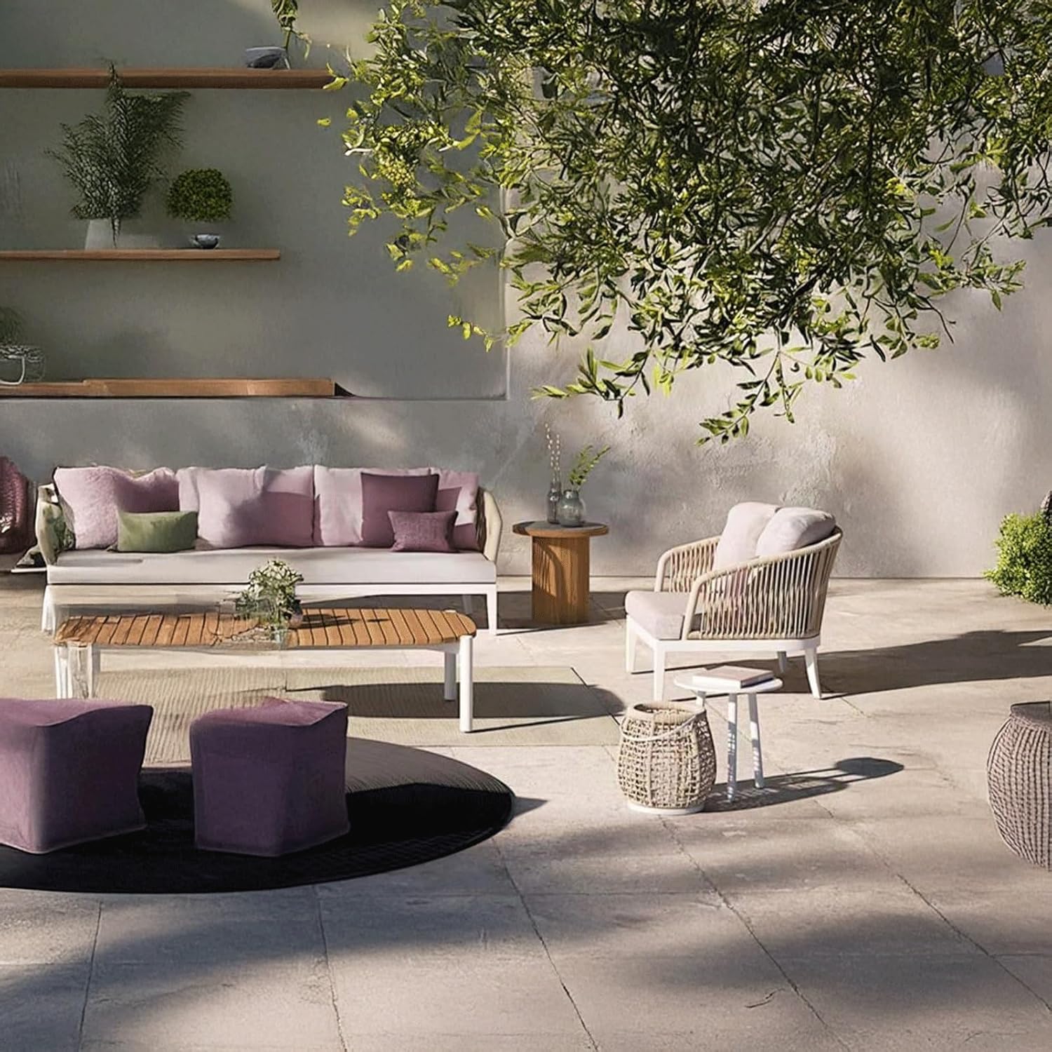 Outdoor Rechargeable LED Lantern Light, Portable Garden Patio Floor Lamp with Woven Metal Shade, IP54 Waterproof Decorative Light for Yard Villa Courtyard Park Warm White 3000K(White)