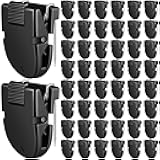 Feifeiya 50 Pcs Cubicle Clips Fabric Panel Cubicle Accessories Fabric Partition Panel Wall Clip Office Photos Wall for Notes Memos Standard Size, 40-Sheet Capacity (Black)