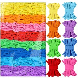 daheypong 800pcs Refill Loops for 7-Inch Weaving Loom - 8 Color Loom Loops for Potholder Making, Durable Nylon Craft Bands for Kids Adults DIY Projects,Rainbow Color