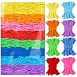 daheypong 800pcs Refill Loops for 7-Inch Weaving Loom - 8 Color Loom Loops for Potholder Making, Durable Nylon Craft Bands for Kids Adults DIY Projects,Rainbow Color