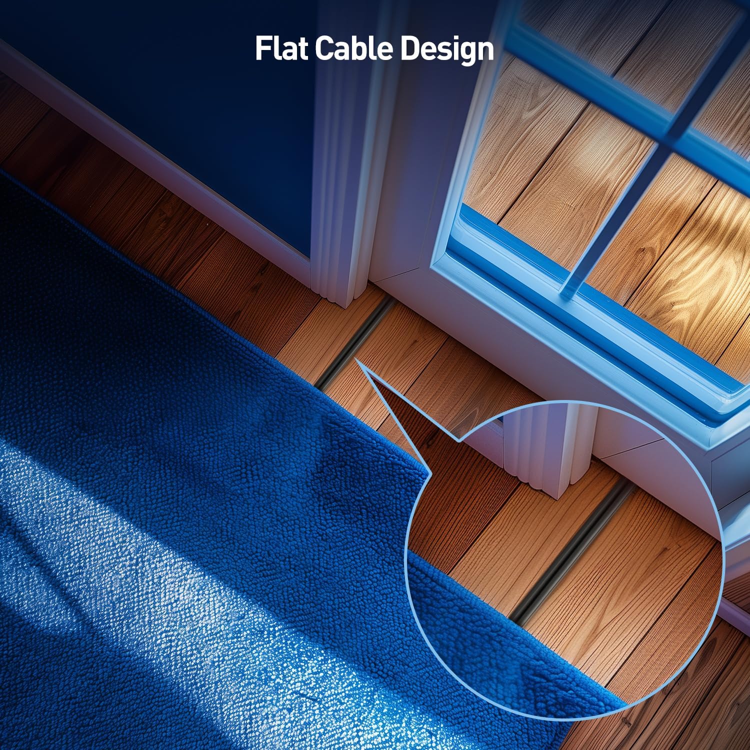[ETL Listed] Cable Matters 2-Pack 2 Prong Flat Plug Extension Cord, 1ft image 5