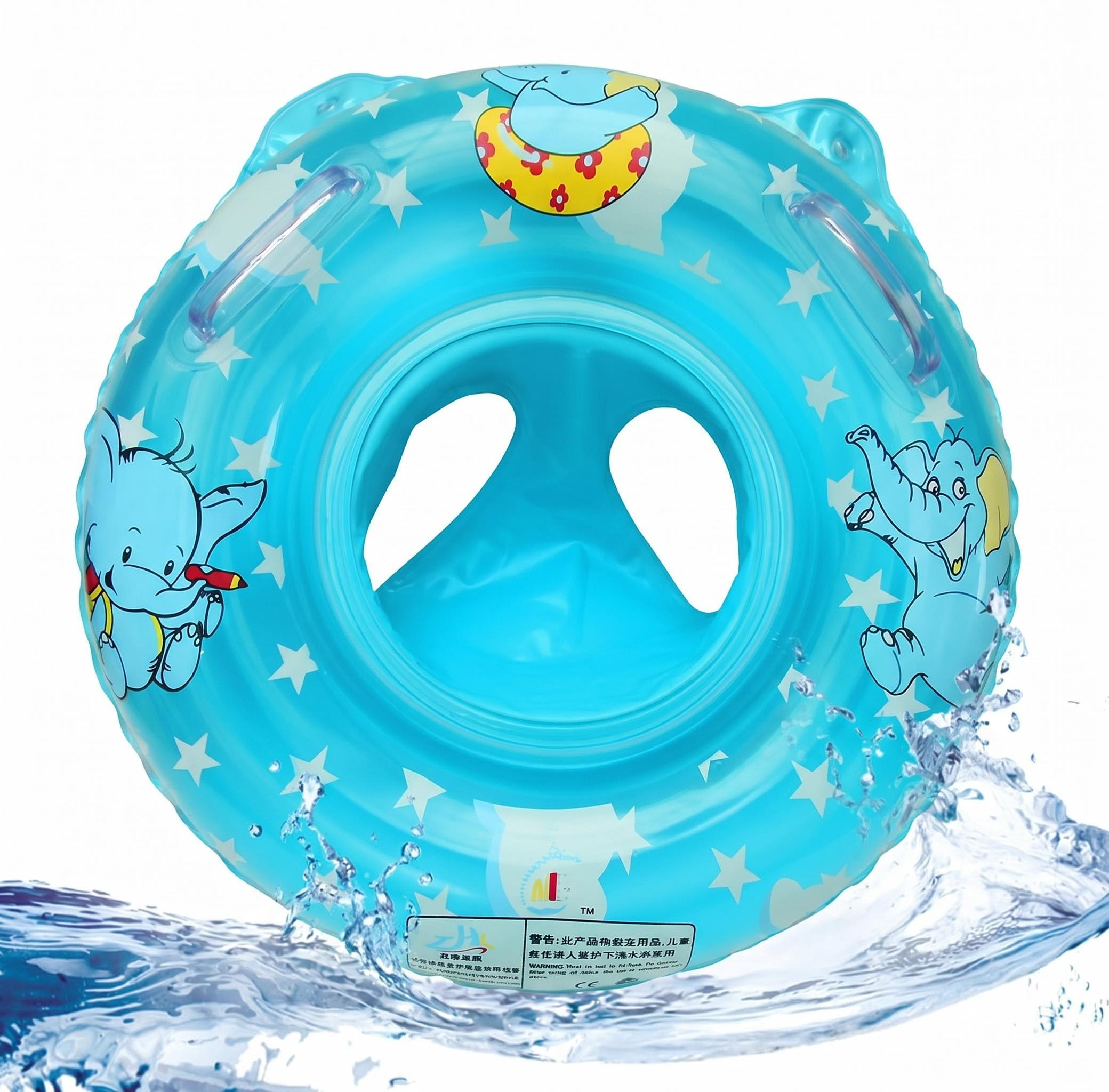 Elephant Swim Ring, Pool Float for Kids, Swimming Pool Floats Boat Seats, Baby Inflatable Seat Swimming, Baby Swimming Pool Floats, Pool Float Ring for Toddler - Blue