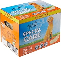 Special Care Original Daily Dental Chews for Dogs, For Healthier Gums, Whiter Teeth & Fresher Breath, Help Reduce Tartar Build Up, 1kg Bulk Box (60 Count)