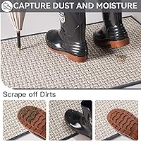 Vista 3 de Tapete para Puerta Interior 36x60 Pulgadas Resistente a la Suciedad y Absorbente, Tapetes de Piso con Respaldo de Goma Antideslizante, Tapete