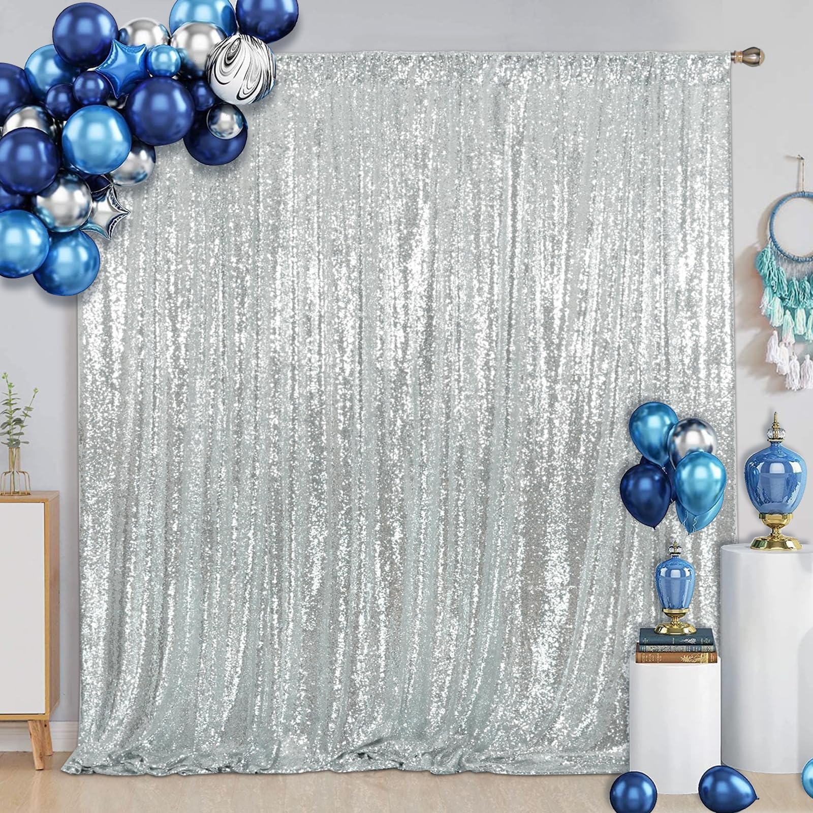 Eternal Beauty 305x305cm Pink Shinny Sequin Photography Backdrop Party Prom Wedding Youtobe Banquet Photo Background (10x10 feet) — view 19
