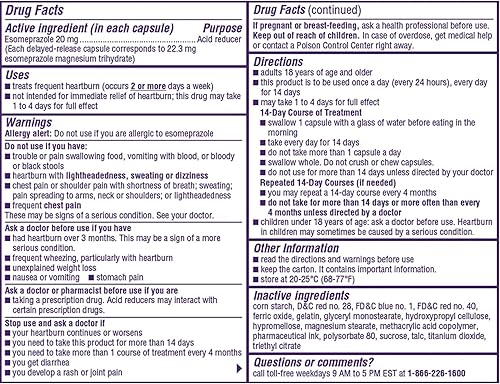 Miniatura 5 de Nexium Cápsulas para acidez estomacal con alivio 24 h (14 unidades, cápsulas) Protección durante todo el día y toda la noche contra la acidez