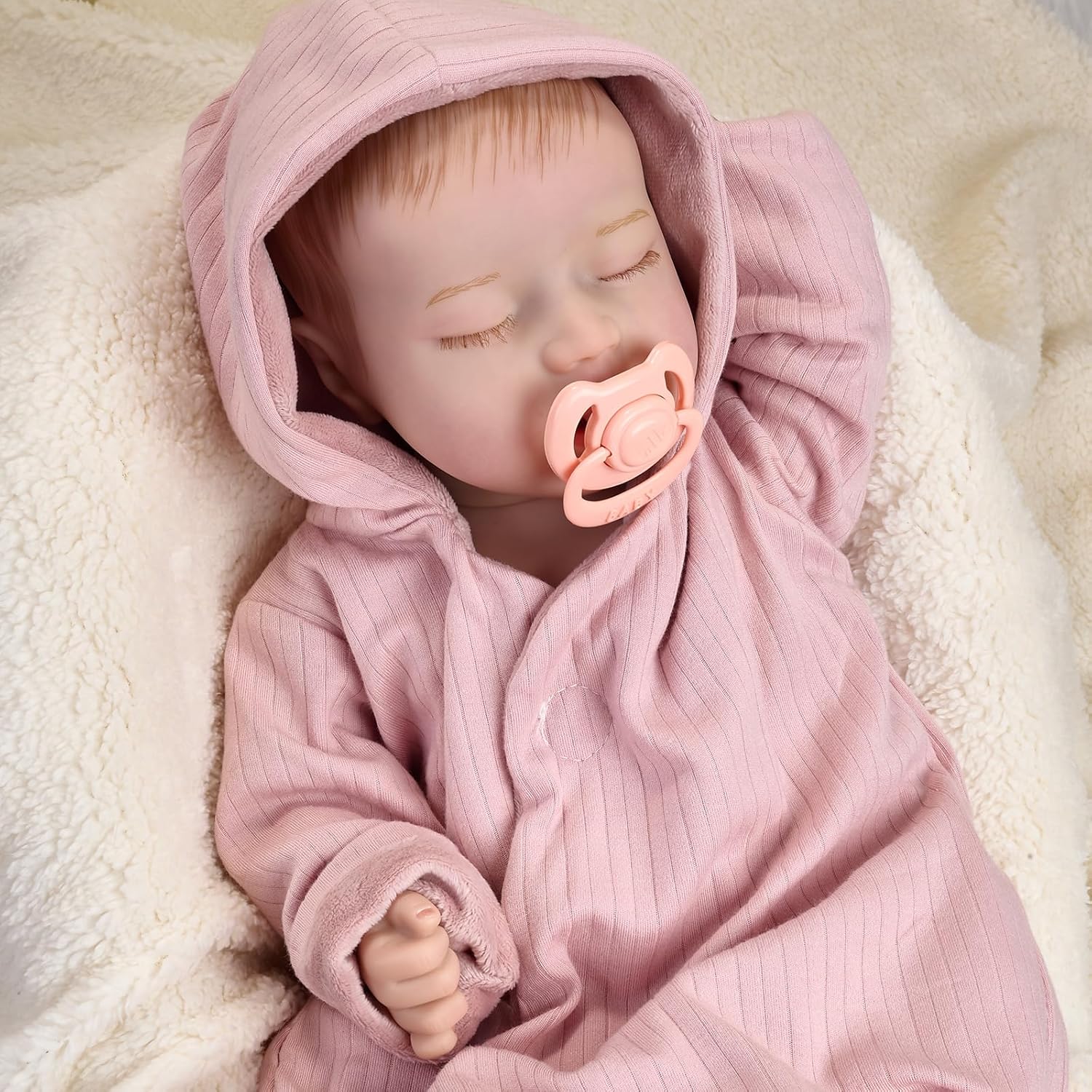 Enjoyin Lifelike Reborn Baby Dolls 17 inches Realistic Baby Dolls with Accessories Includes Pacifier and Fabric Diaper, Soft Body Newborn Baby Dolls Girl in Gift Box, Ideal Gift for Kids Age 3+