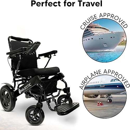 Vista 35 de Silla de ruedas eléctrica plegable de largo alcance 2021, silla de ruedas eléctrica, aprobada por aerolínea, resistente, motorizada por movilidad