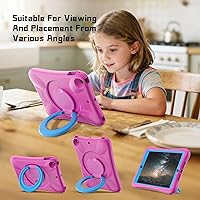 Vista 5 de Pepkoo Funda EVA anticaídas 9.7 para iPad, compatible con iPad 5ª/6ª/Air/Air2, con soporte ajustable, proporciona una protección completa de 360