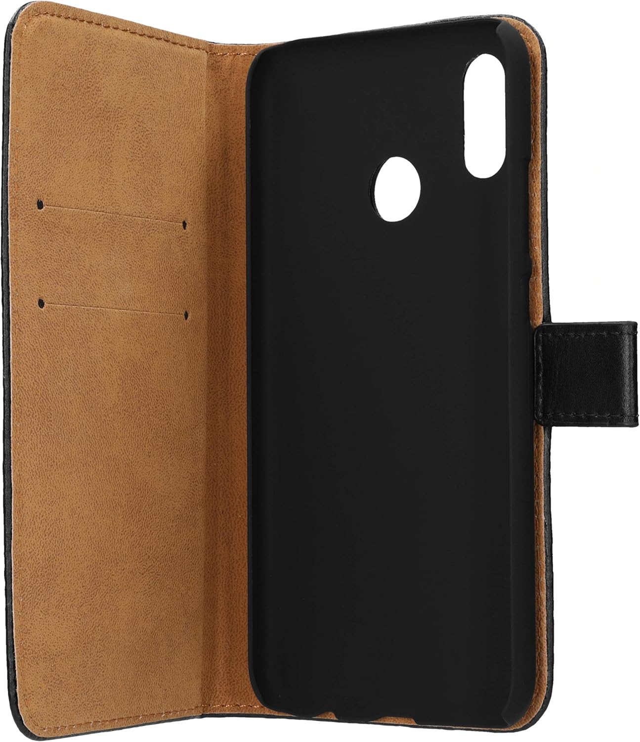 mumbi Book-Style Case Compatible with Huawei P20 Lite Black