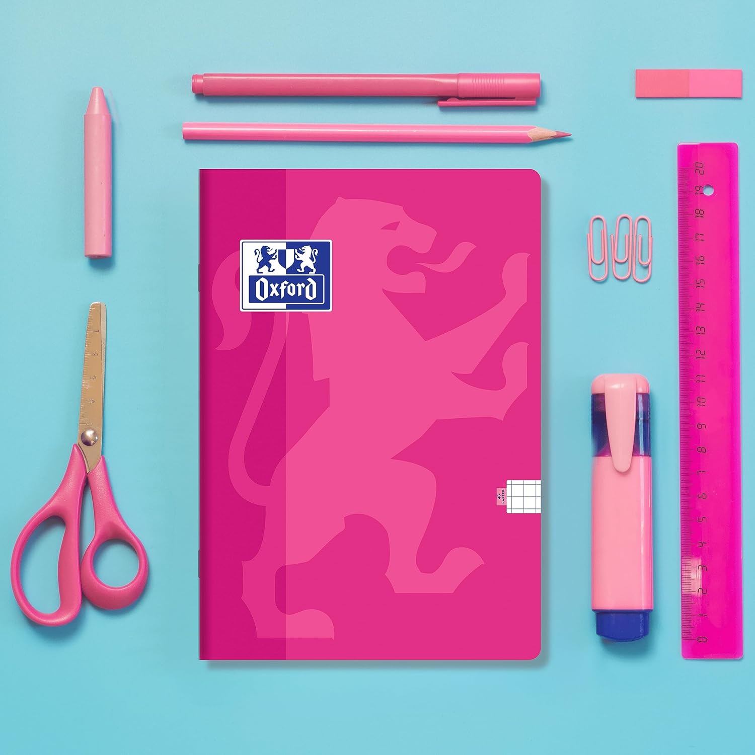 Oxford Exercise Book A4 96 Sheets Squared Pack of 5 Assorted Colours