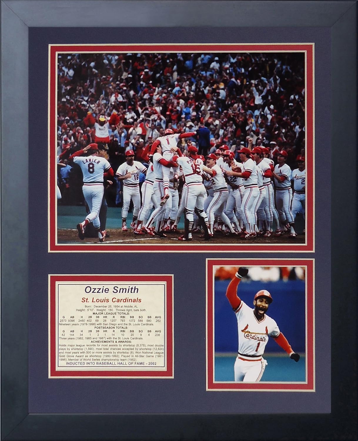 Legends Never Die "1985 Ozzie Smith Homerun Framed Photo Collage, 11 x 14-Inch, (11052U)