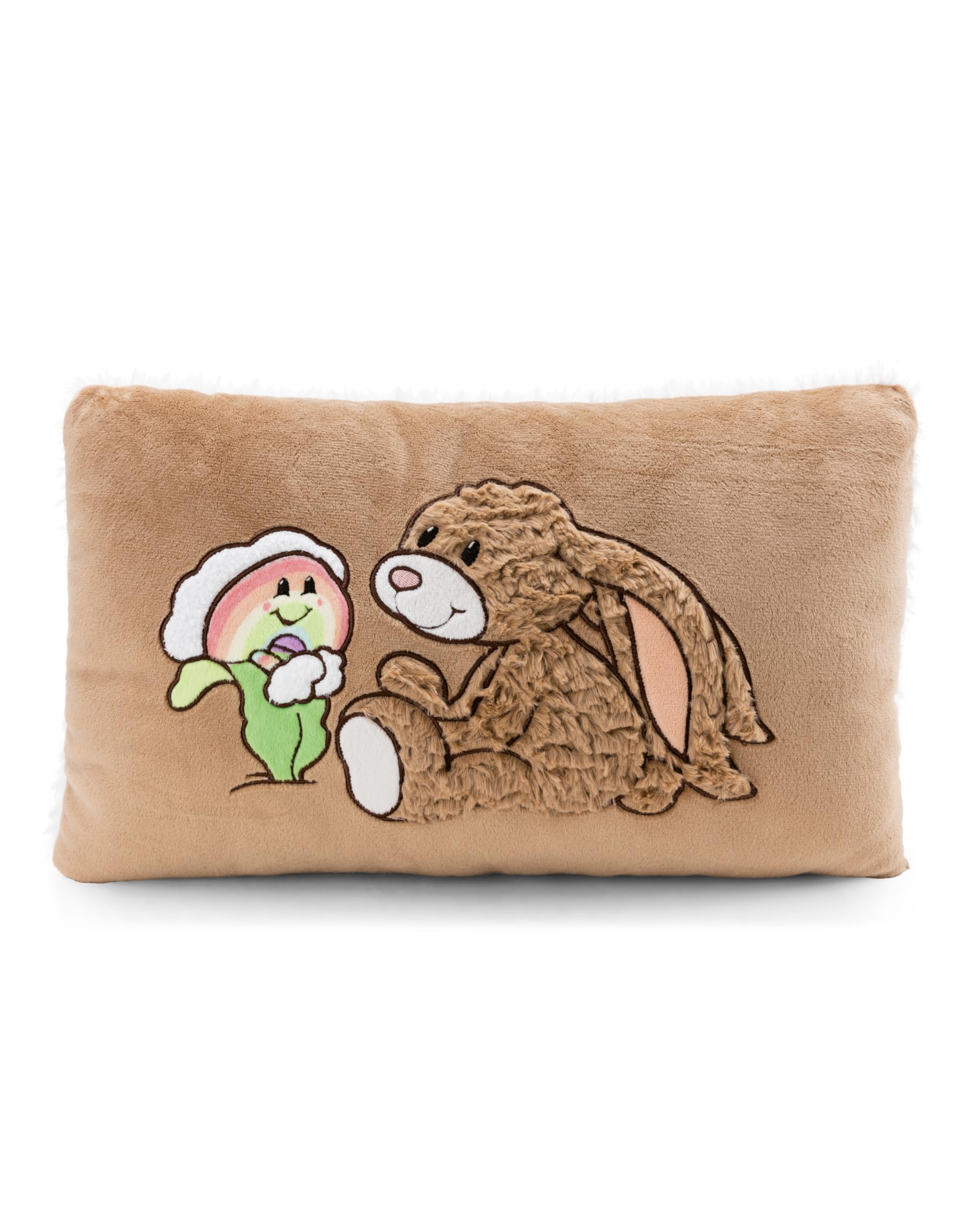 NICI OSRAM 62335 Coussin Motif « Lapino, Le Lapin », 43 x 25 cm, Marron, Moelleux, pour Garçons, Filles, Bébés Et Amateurs De Doudous, Idéal pour La Maison, La Maternelle Ou Les Déplacements
