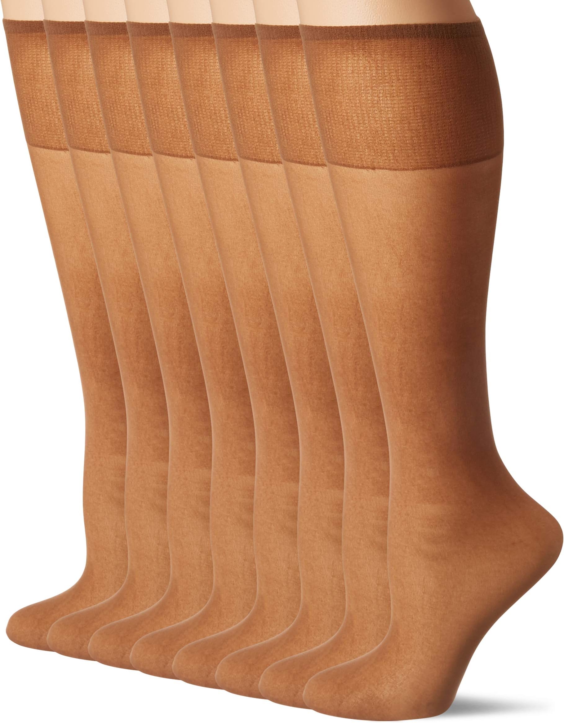 L'eggsWomen's 39400 L'eggs Everday Plus Size Knee High Sheer Toe Panty Hose (pack of 8)