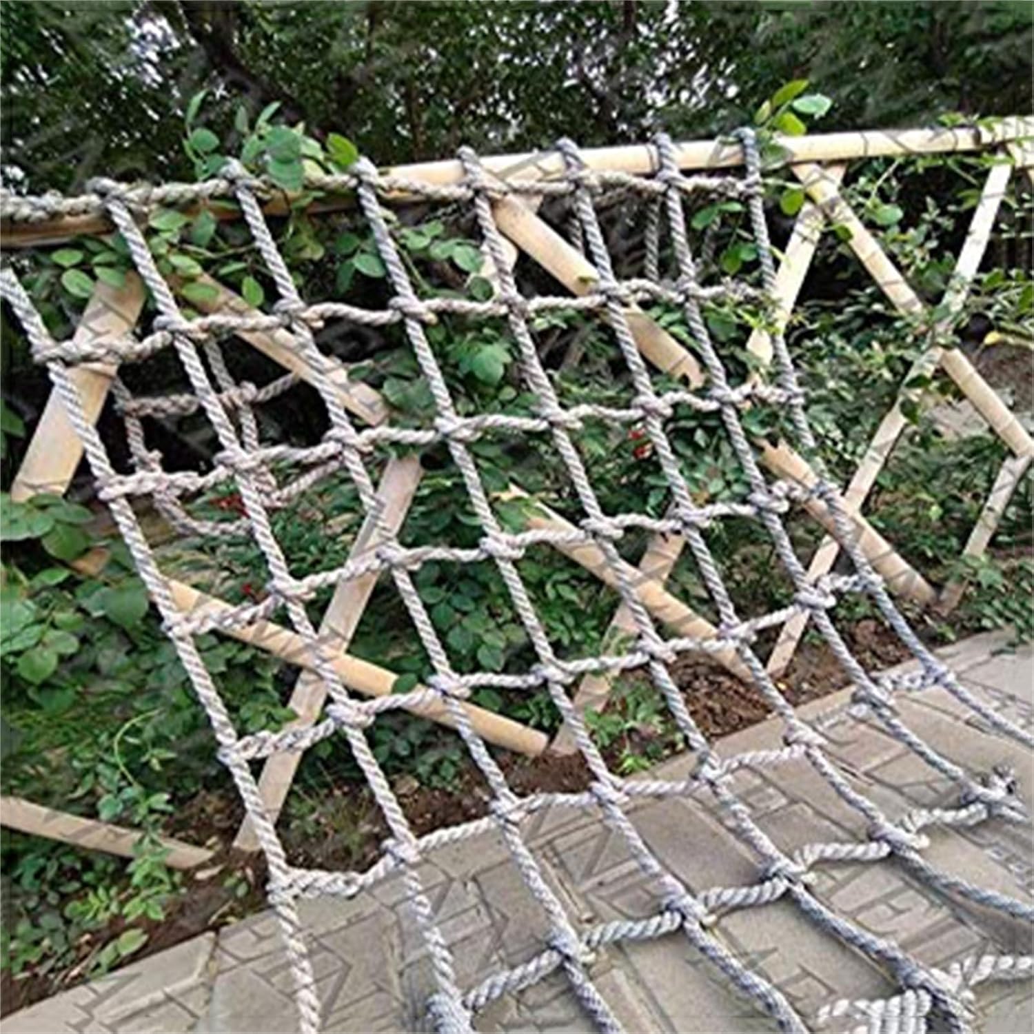 ZAIHW Climbing Net for Playgrounds, Anti-Fall Guardrail Net, Cargo Net, Climbing Rope Net, Climbing Net for Swing Tree House Hammock(Size:40x157.5inch,Color:Grey), Gray