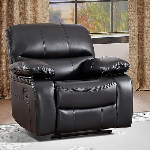 Miniatura 24 de EBELLO Americana - Sofá reclinable manual de piel sintética, sofá reclinable doble minimalista de 2 asientos con consola central, almacenamiento