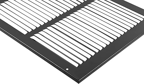 Miniatura 3 de Rejillas de aire de retorno de acero de 16 x 20 pulgadas, pared lateral y techo, cubierta de conducto HVAC, color negro dimensiones exteriores 17.75