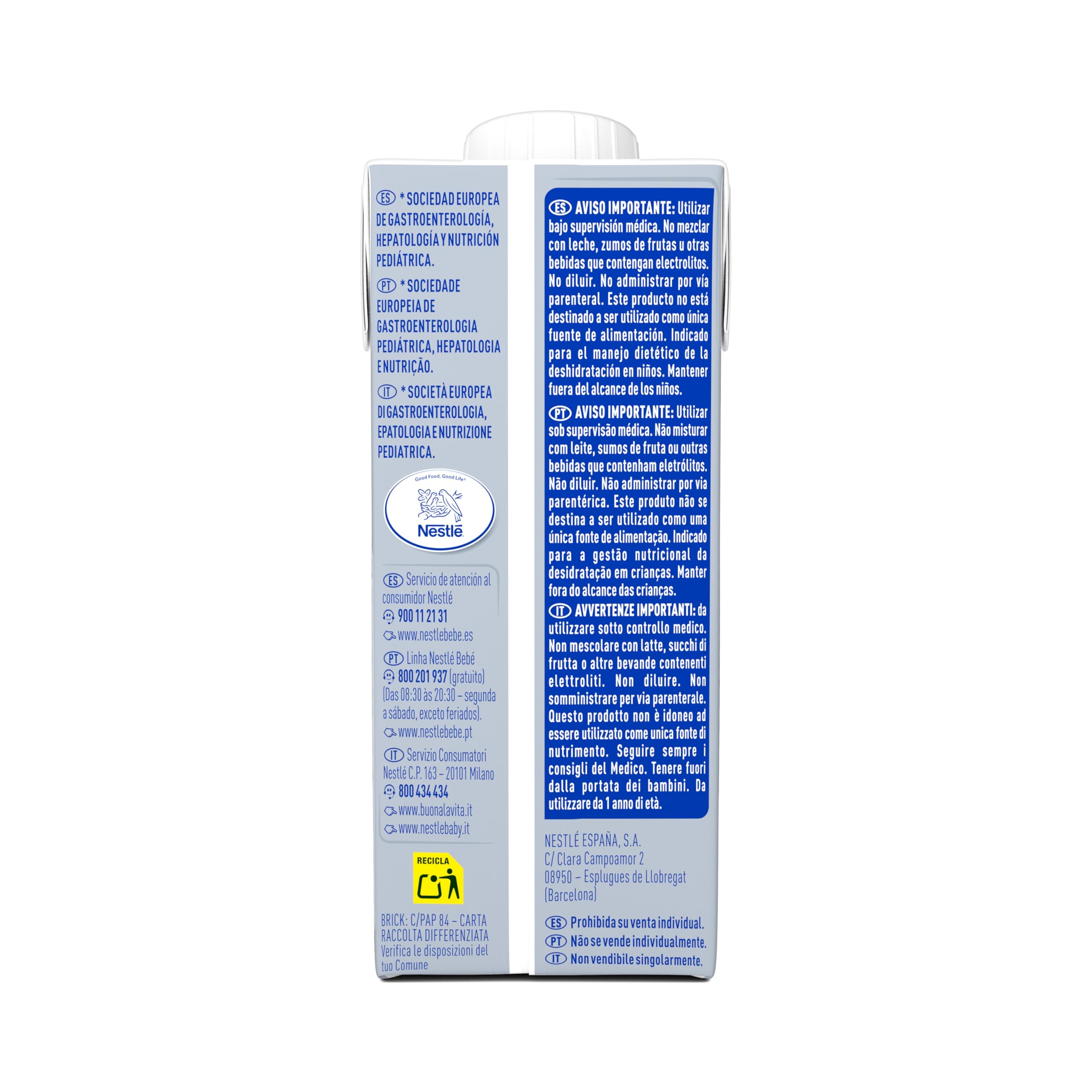 Nestlé NANCARE HYDRATE - Suero Líquido 3x200ml