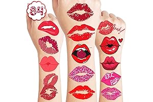 Hot Pink Temporary Lipstick Tattoos for Valentine's Day Fun