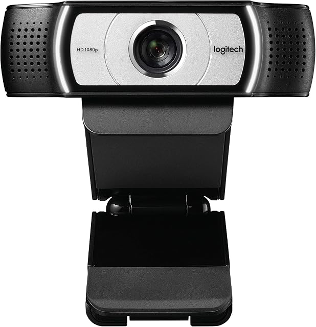 Logitech C930e 1080P HD Vidéo Webcam - 90-Degree Vue étendue, Microsoft Lync 2013 et Skype certifié - noir