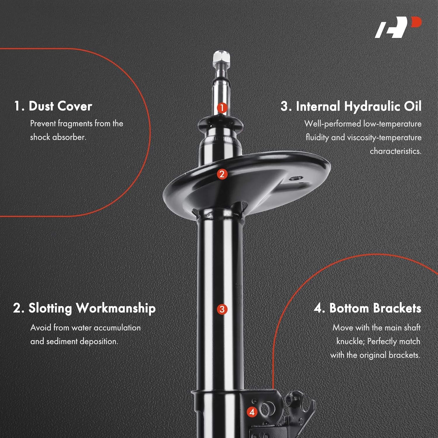 A-Premium Front Pair (2) Shock Absorber Strut Assembly Compatible with Toyota RAV4 1996 1997 1998 1999 2000, Driver and Passenger Side