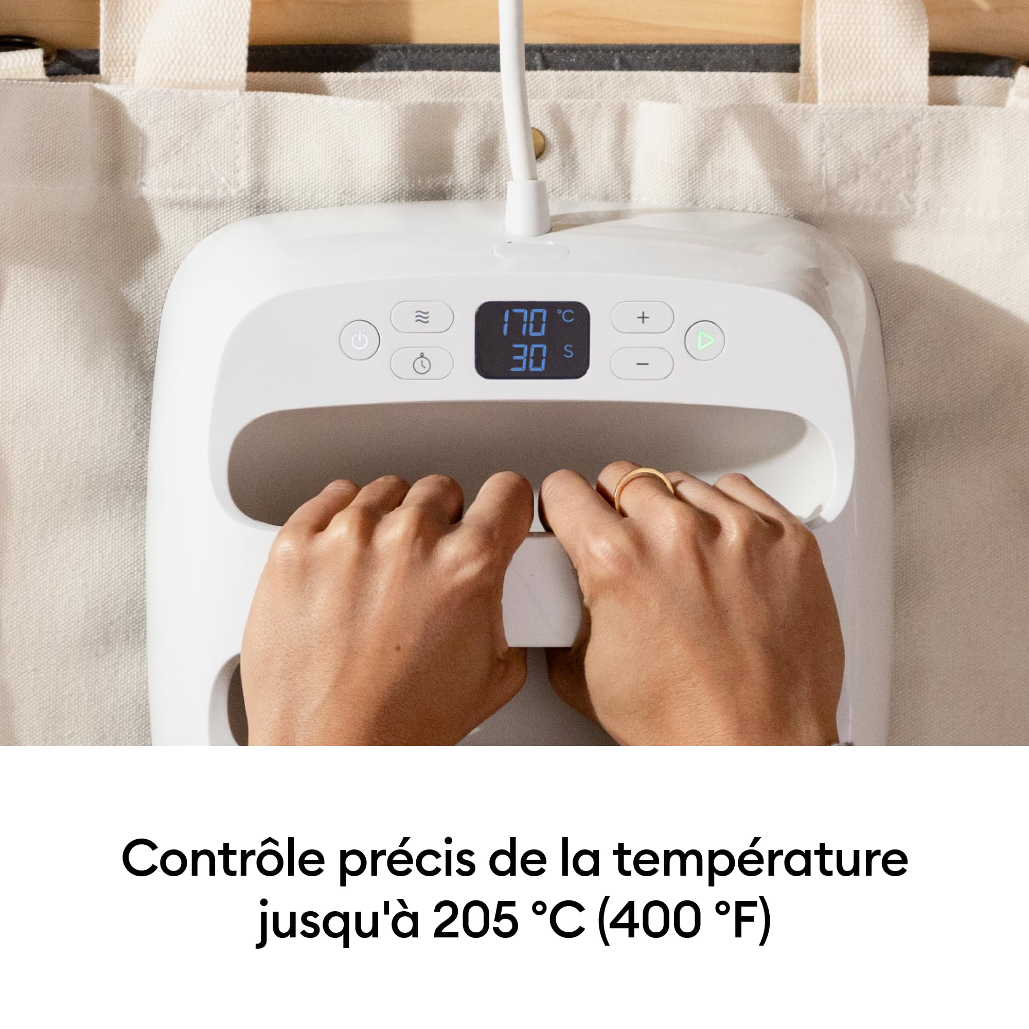 Cricut EasyPress SE (22.9 x 22.9 CM), presse à chaud pour t-shirts, coussins, sacs fourre-tout et plus encore – Framboise