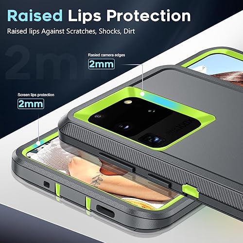 Miniatura 10 de LeYi Funda para Samsung Galaxy S20 Ultra resistente 3 en 1 Samsung S20 Ultra, funda de grado militar a prueba de golpes para Samsung Galaxy S20