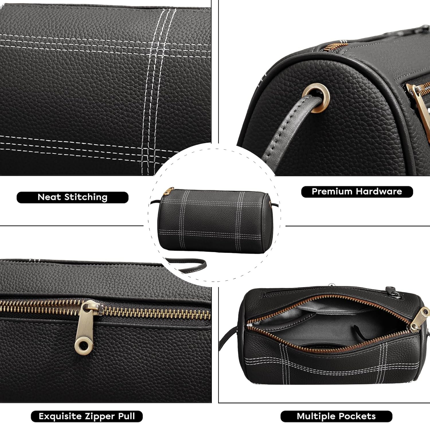 GIVLEFLY Genuine Leather Women’s Crossbody Bag - Elegant Small Shoulder Purse for Daily & Evening Use - Image 5